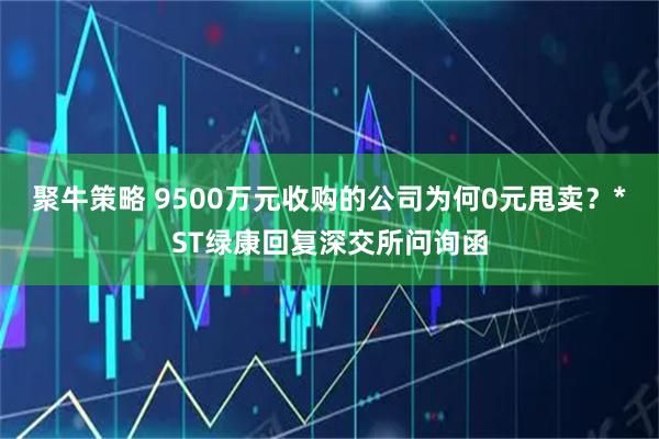 聚牛策略 9500万元收购的公司为何0元甩卖？*ST绿康回复深交所问询函